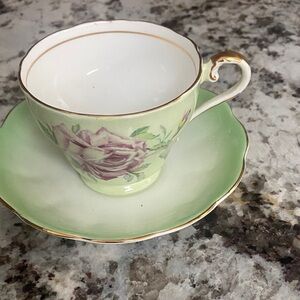 Floral Teacup and Saucer Set
